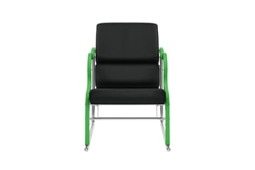 Fauteuil lounge Experiment 501 - Green-black leather - Hem