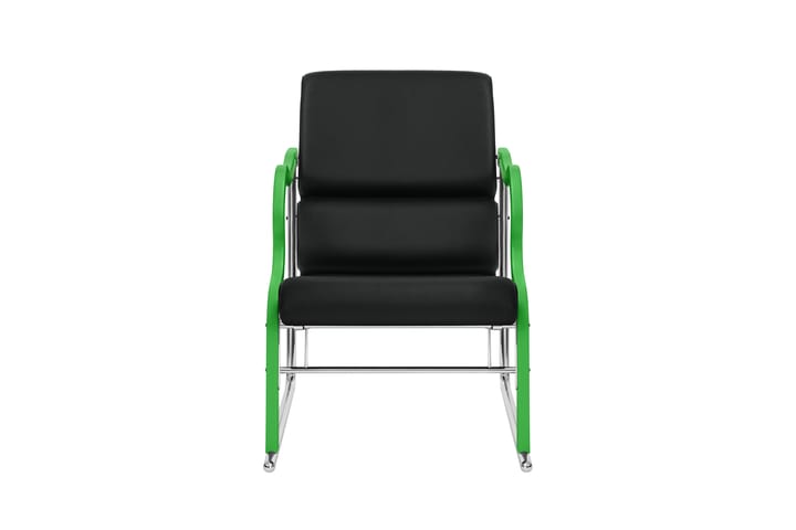 Fauteuil lounge Experiment 501, Green-black leather Hem