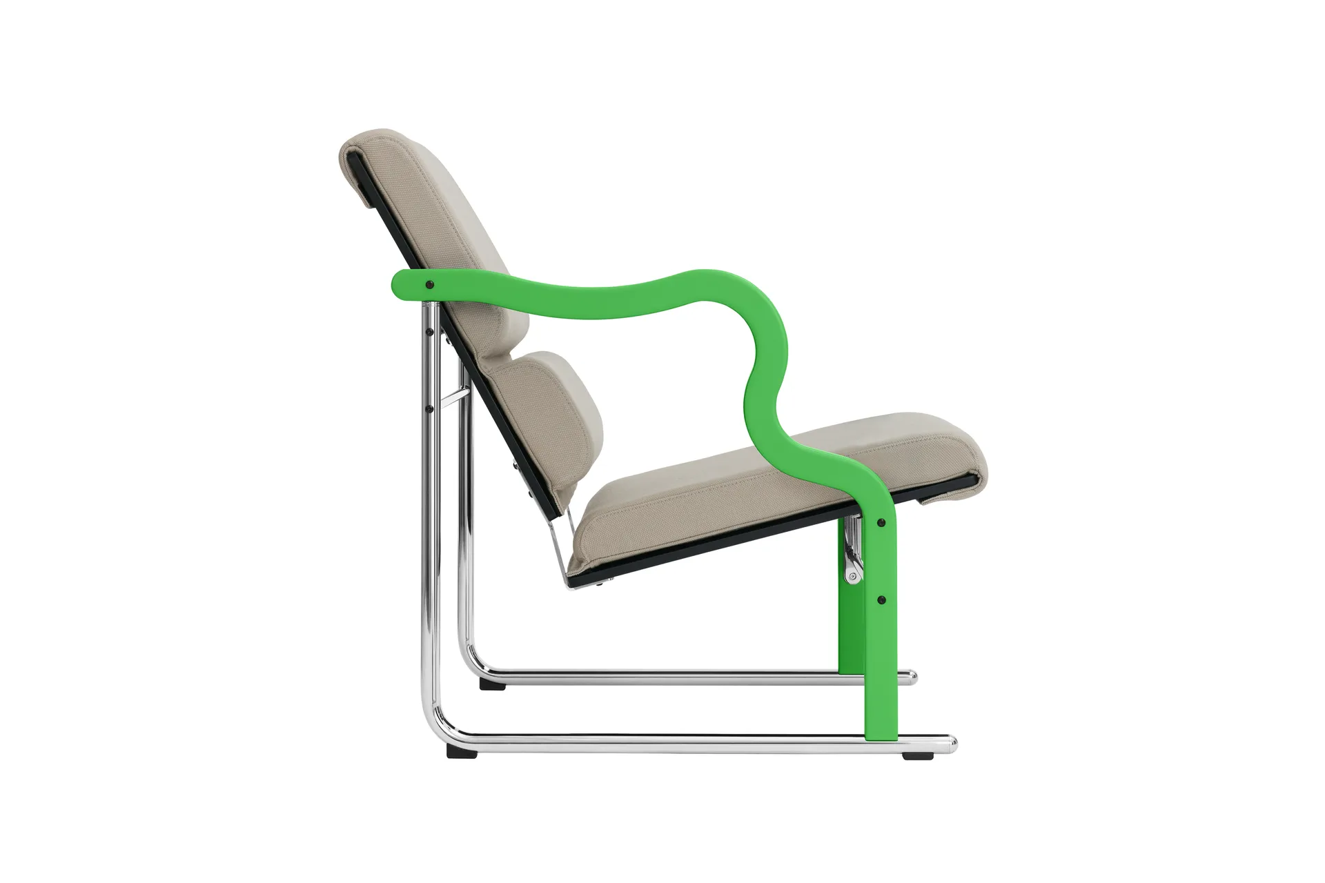 Fauteuil lounge Experiment 501, Green-light beige Hem