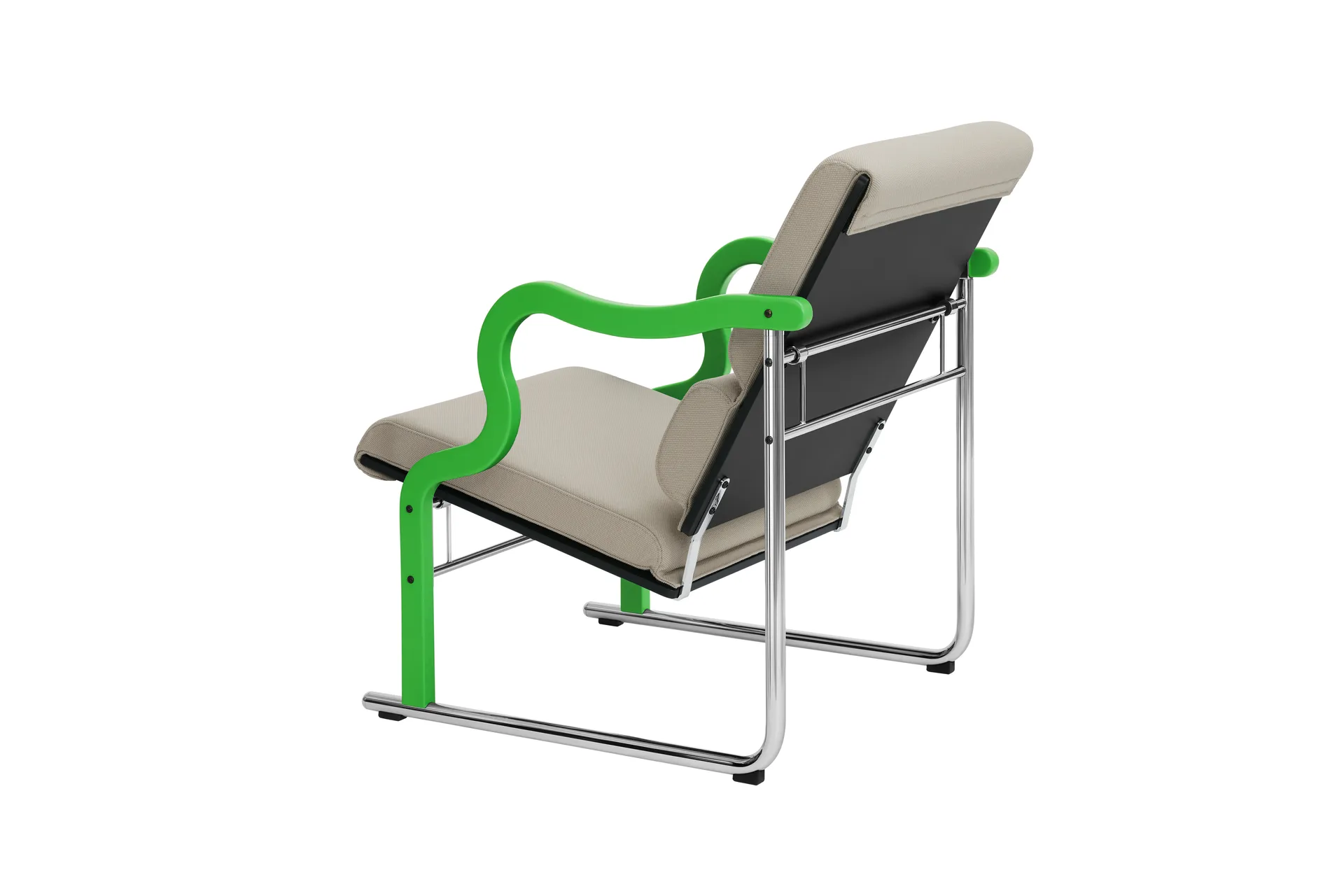 Fauteuil lounge Experiment 501, Green-light beige Hem