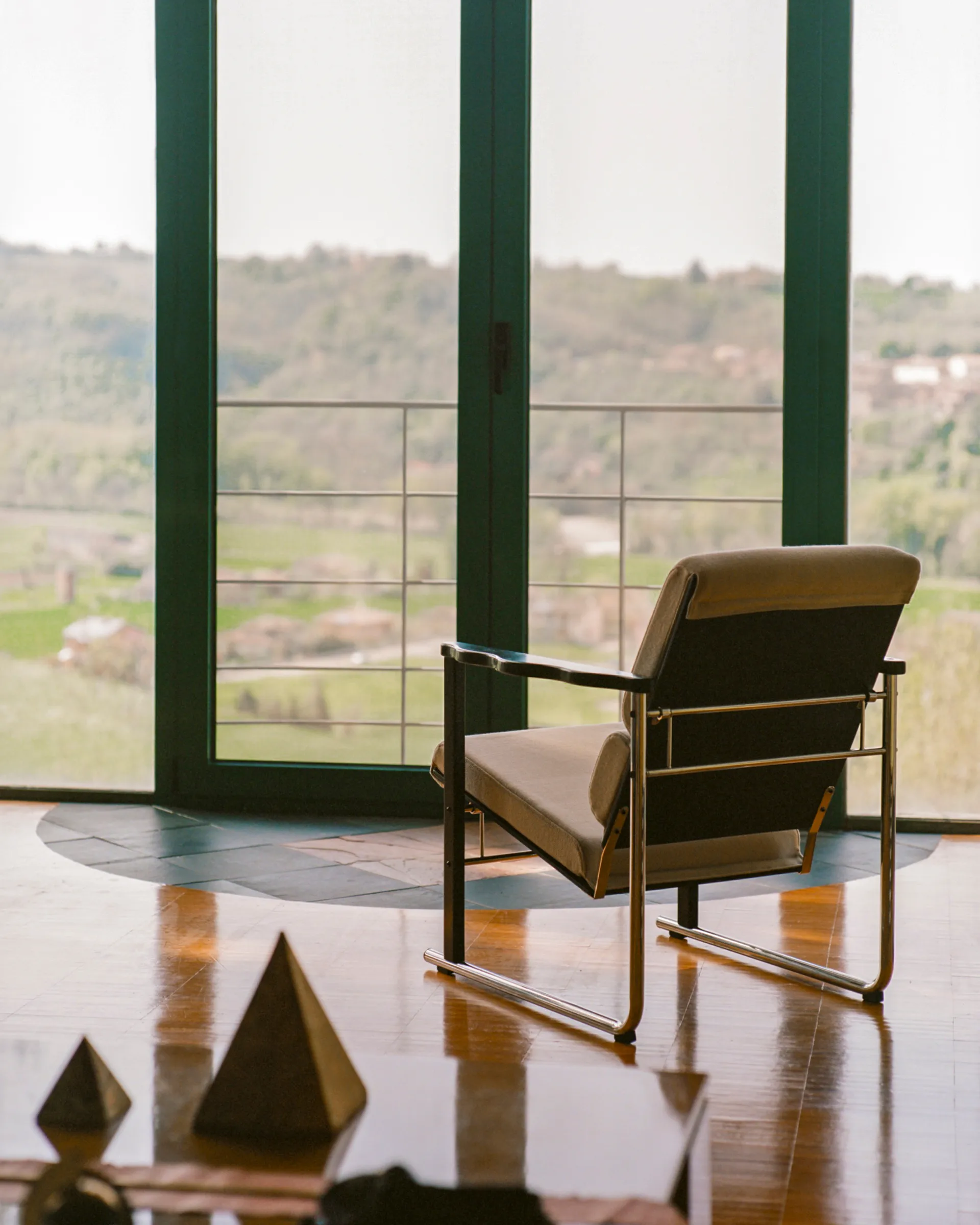 Fauteuil lounge Experiment 501, Green-ultramarine Hem