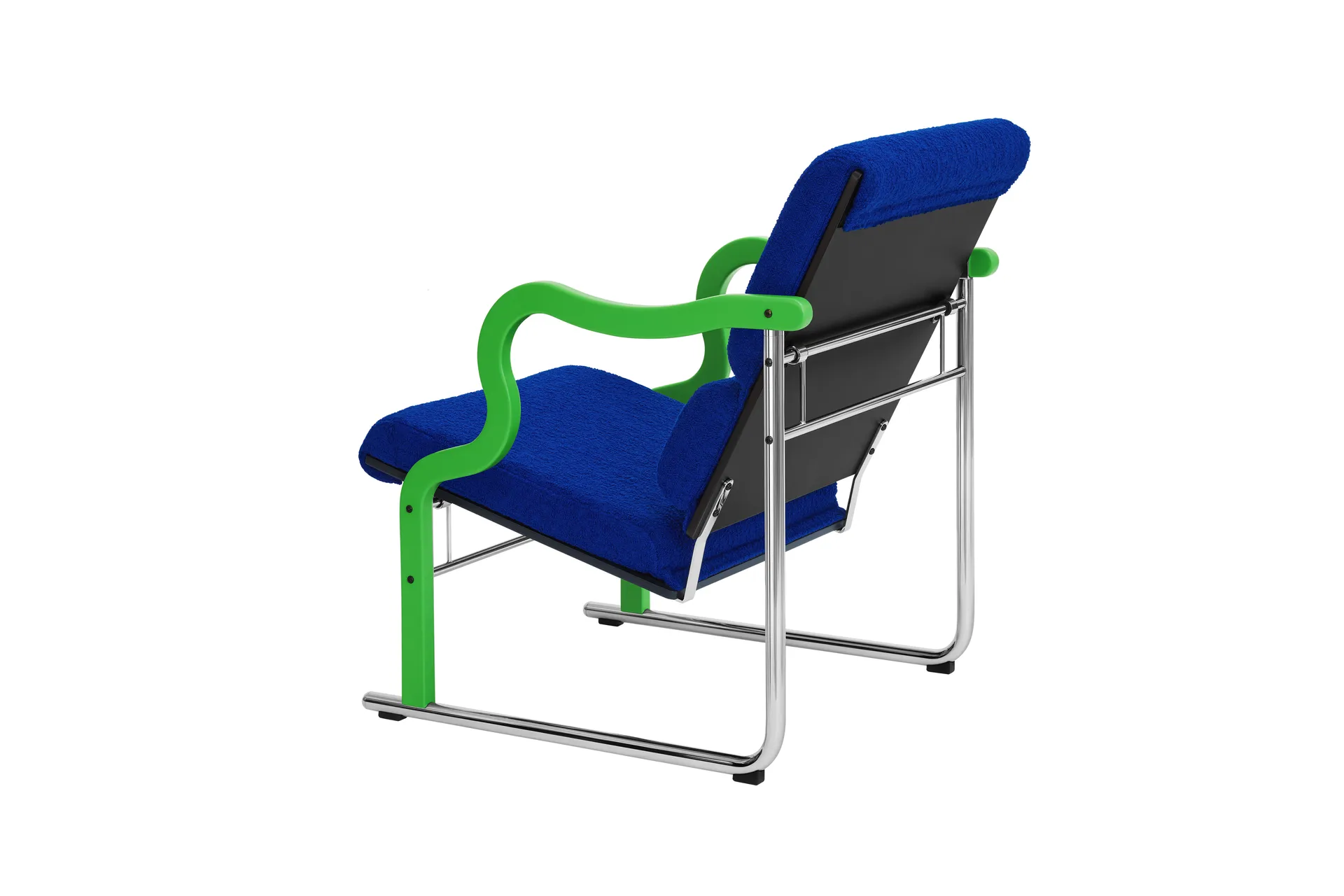 Fauteuil lounge Experiment 501, Green-ultramarine Hem
