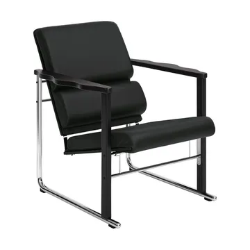 Fauteuil lounge Experiment 502 - Black-black leather - Hem
