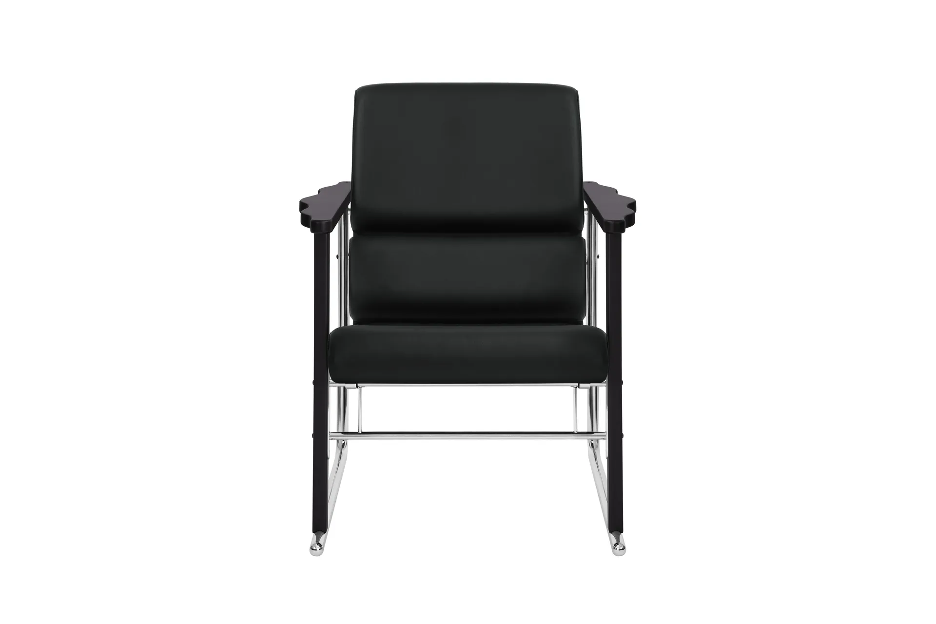 Fauteuil lounge Experiment 502, Black-black leather Hem