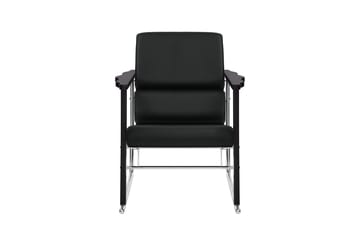 Fauteuil lounge Experiment 502 - Black-black leather - Hem