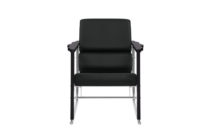 Fauteuil lounge Experiment 502, Black-black leather Hem