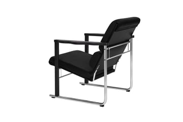 Fauteuil lounge Experiment 502 - Black-black leather - Hem