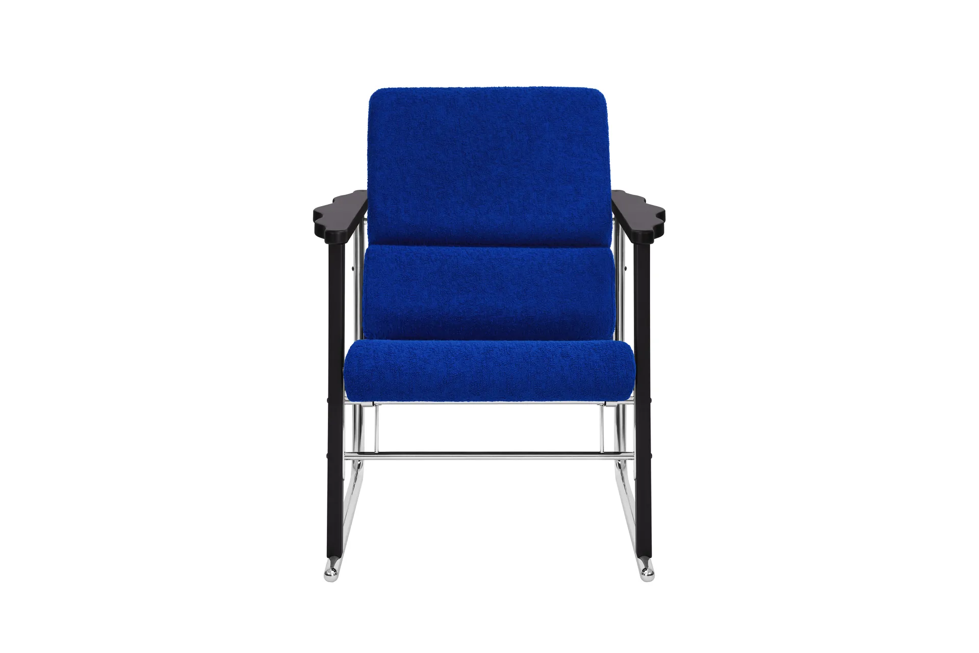 Fauteuil lounge Experiment 502, Black-ultramarine Hem