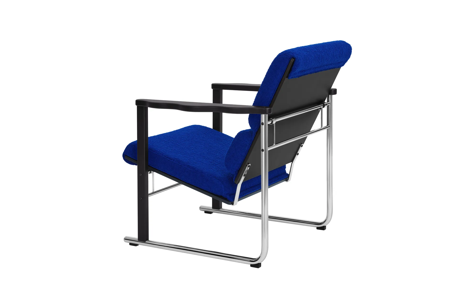 Fauteuil lounge Experiment 502, Black-ultramarine Hem