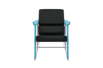 Fauteuil lounge Experiment 502 - Blue-black leather - Hem