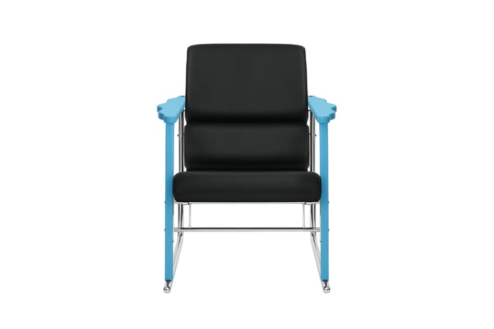 Fauteuil lounge Experiment 502, Blue-black leather Hem