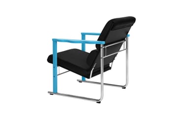 Fauteuil lounge Experiment 502 - Blue-black leather - Hem