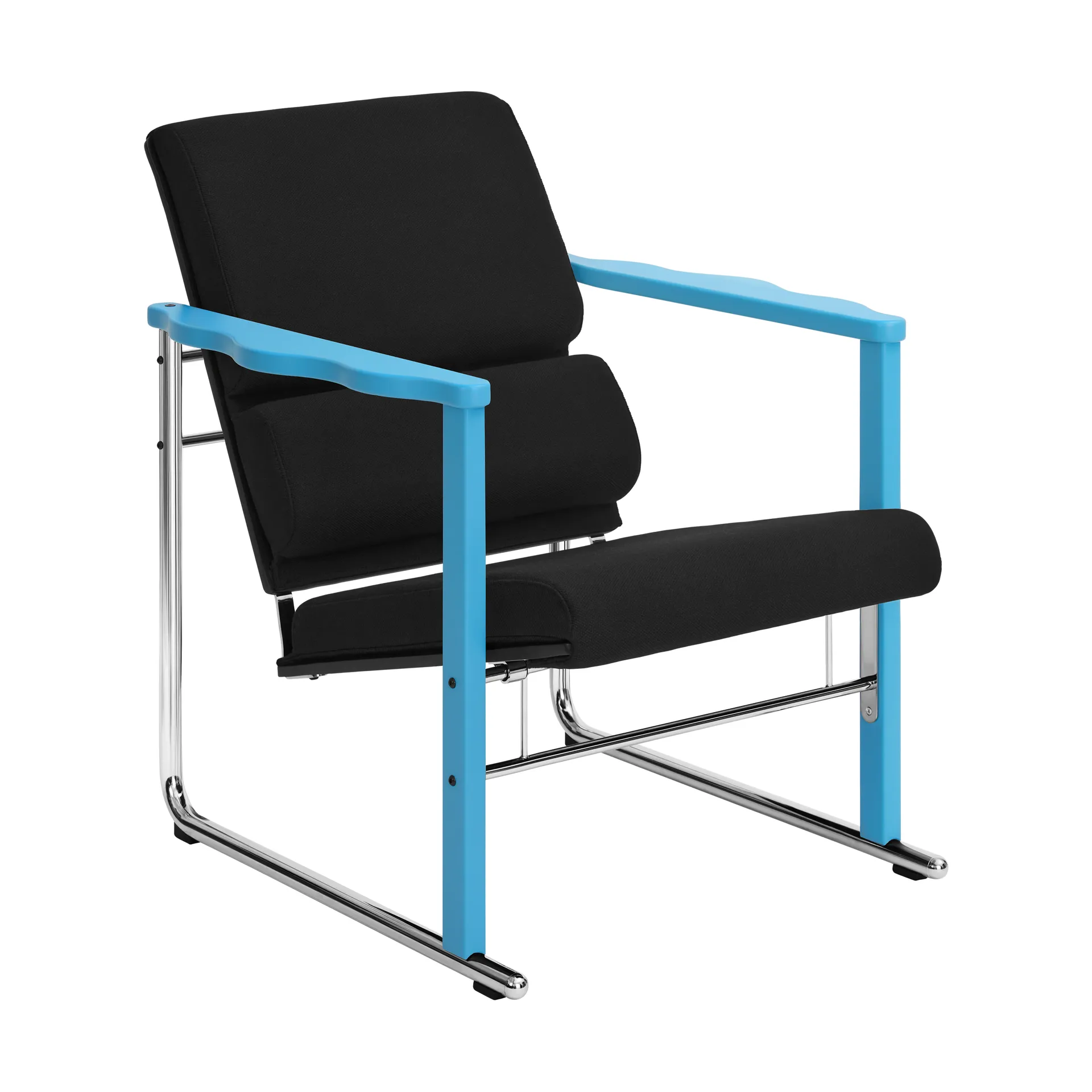 Fauteuil lounge Experiment 502, Blue-black Hem