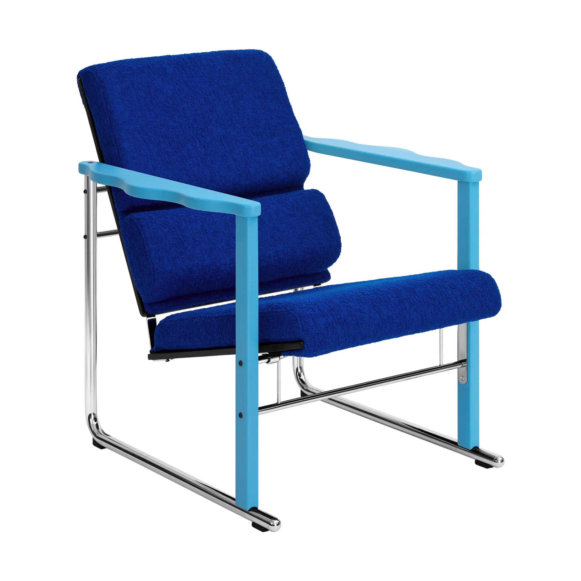 Fauteuil lounge Experiment 502, Blue-ultramarine Hem
