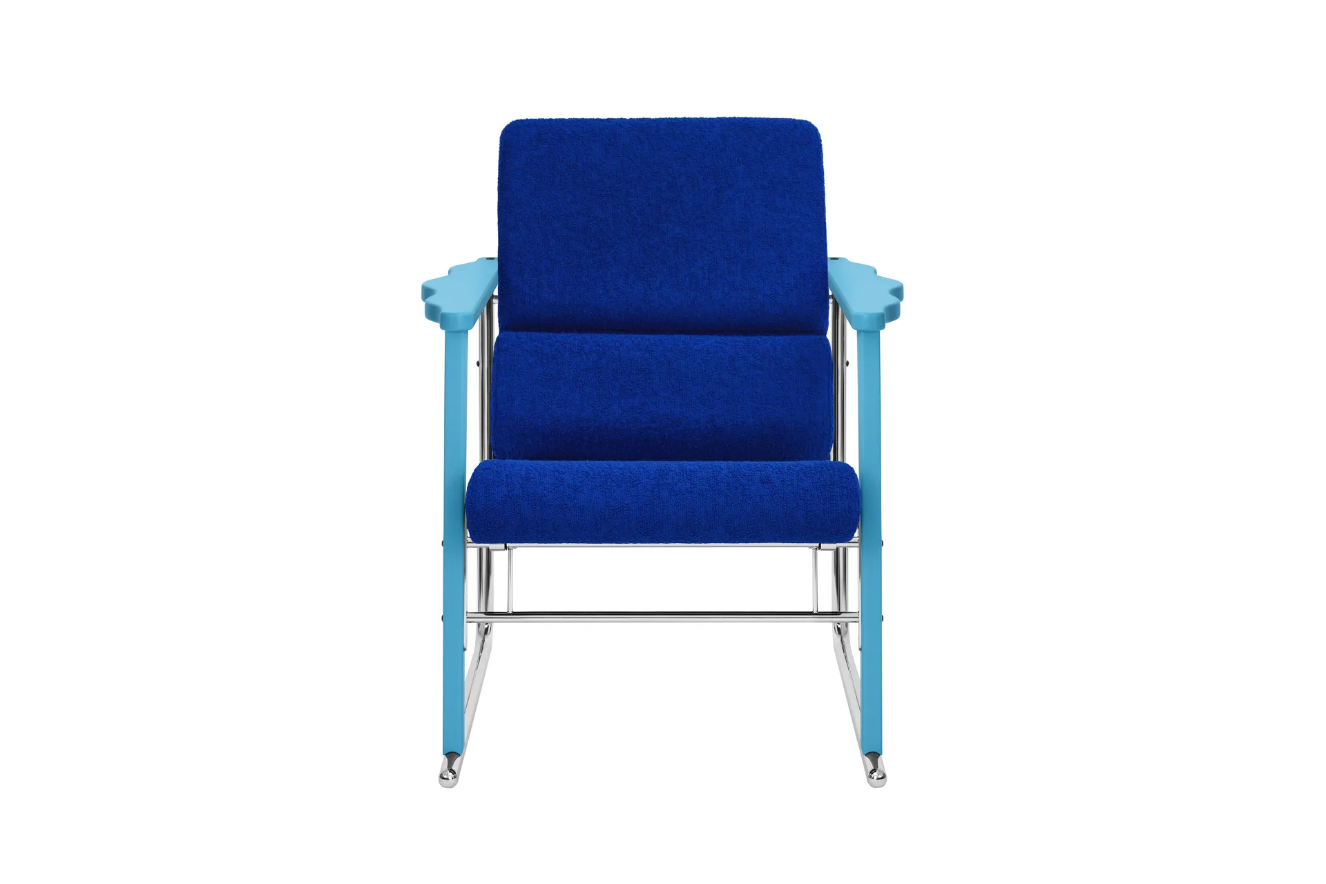 Fauteuil lounge Experiment 502, Blue-ultramarine Hem
