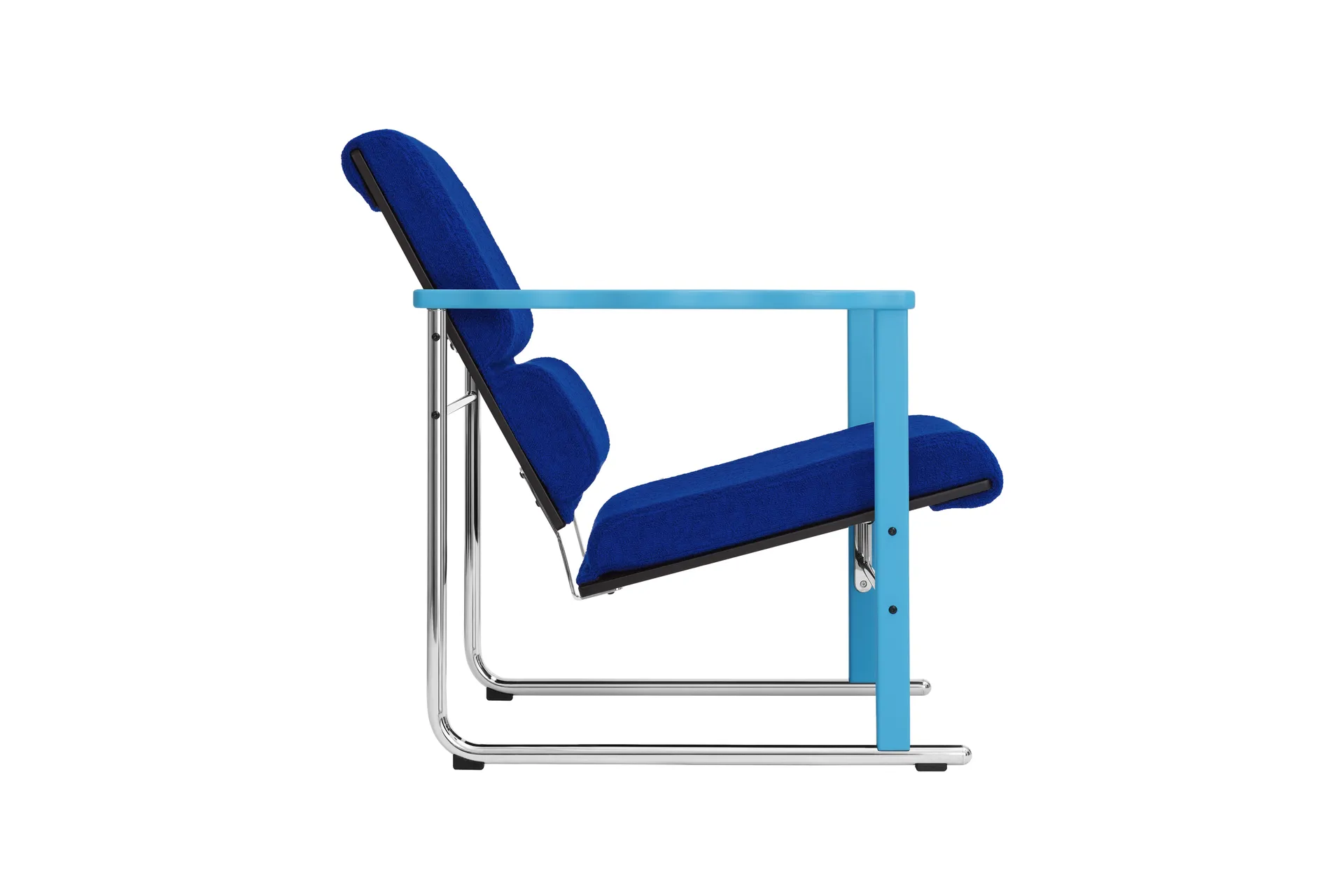 Fauteuil lounge Experiment 502, Blue-ultramarine Hem