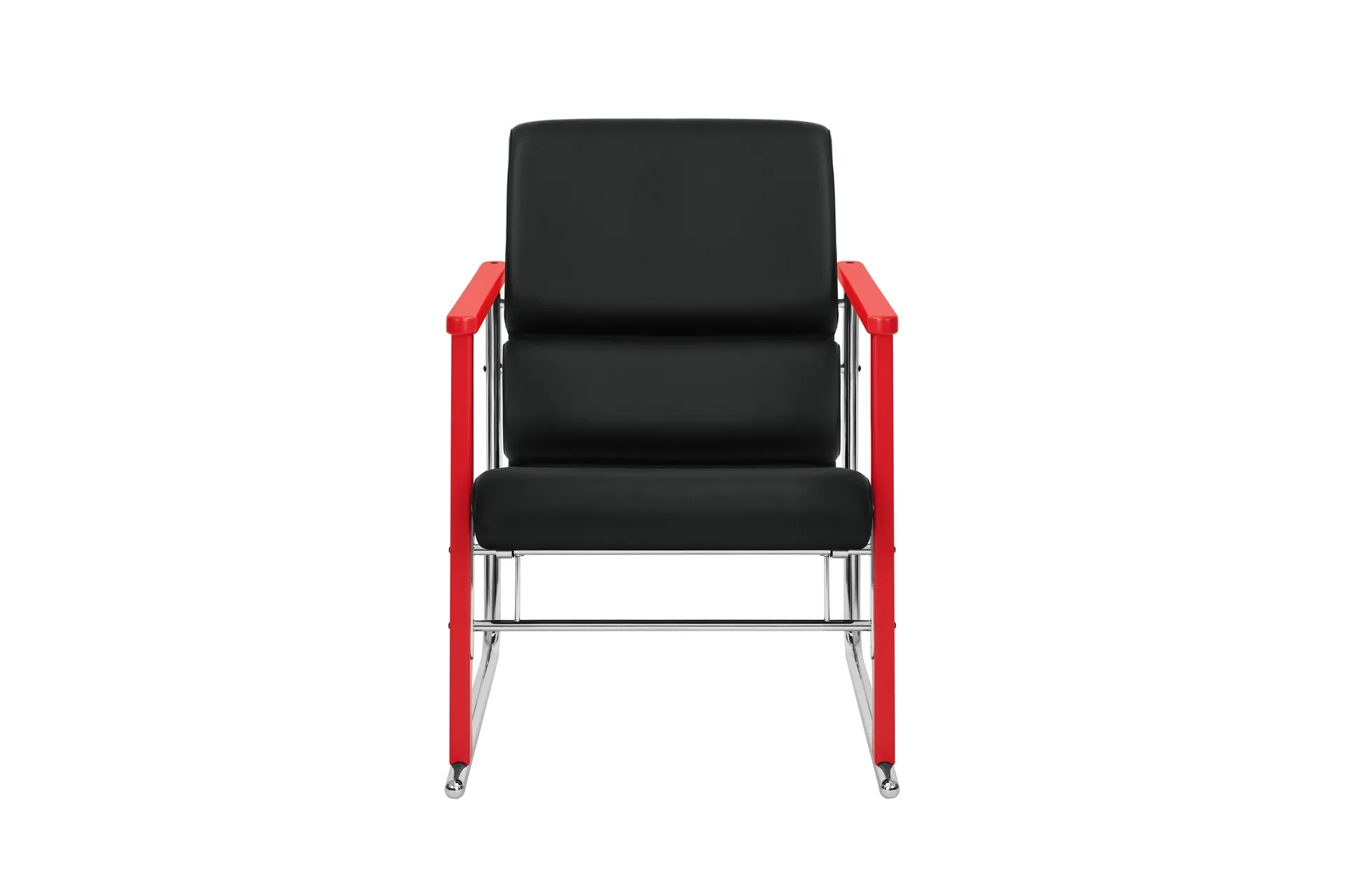 Fauteuil lounge Experiment 503, Red-black leather Hem