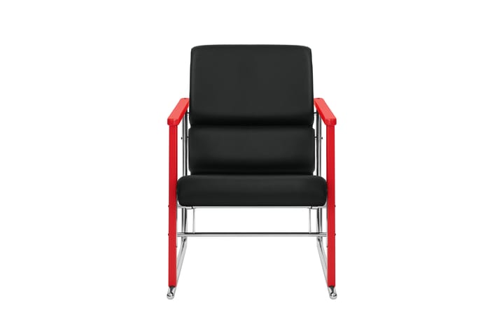 Fauteuil lounge Experiment 503, Red-black leather Hem