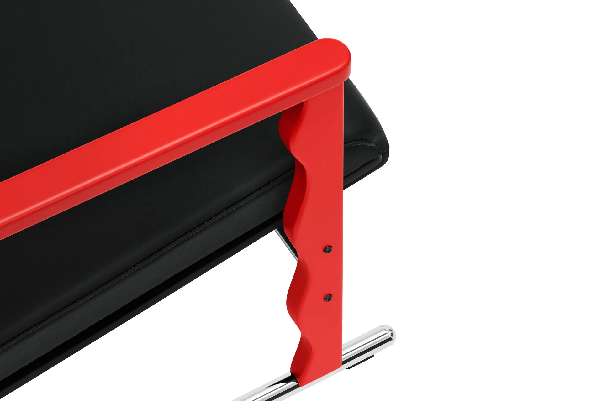 Fauteuil lounge Experiment 503, Red-black leather Hem