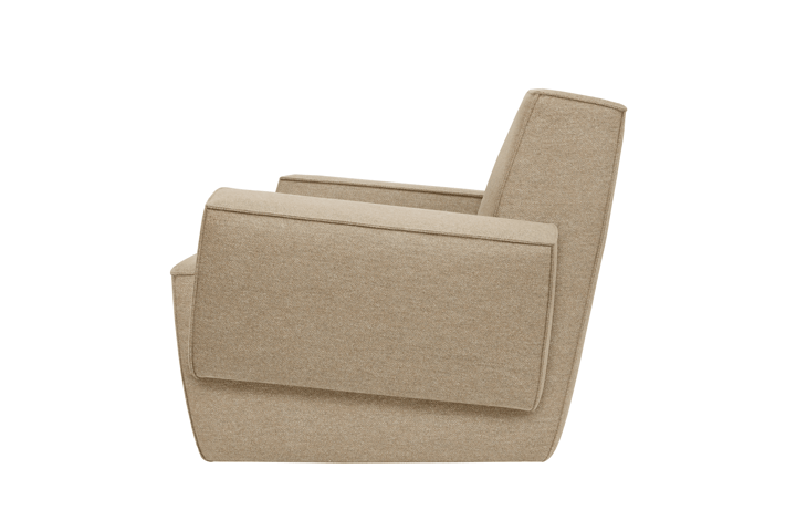 Fauteuil lounge Hunk avec accoudoirs, Beige Hem