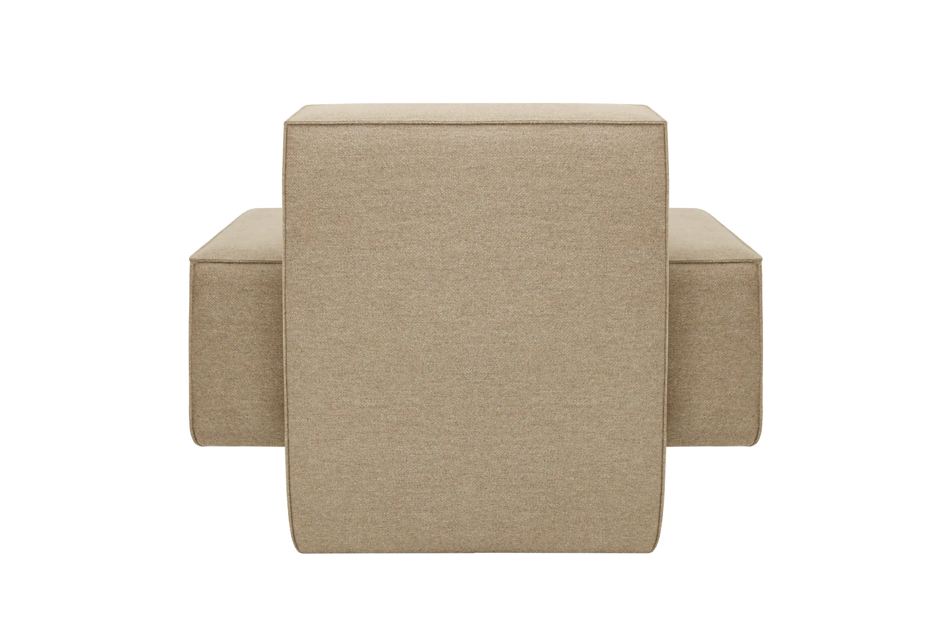 Fauteuil lounge Hunk avec accoudoirs, Beige Hem
