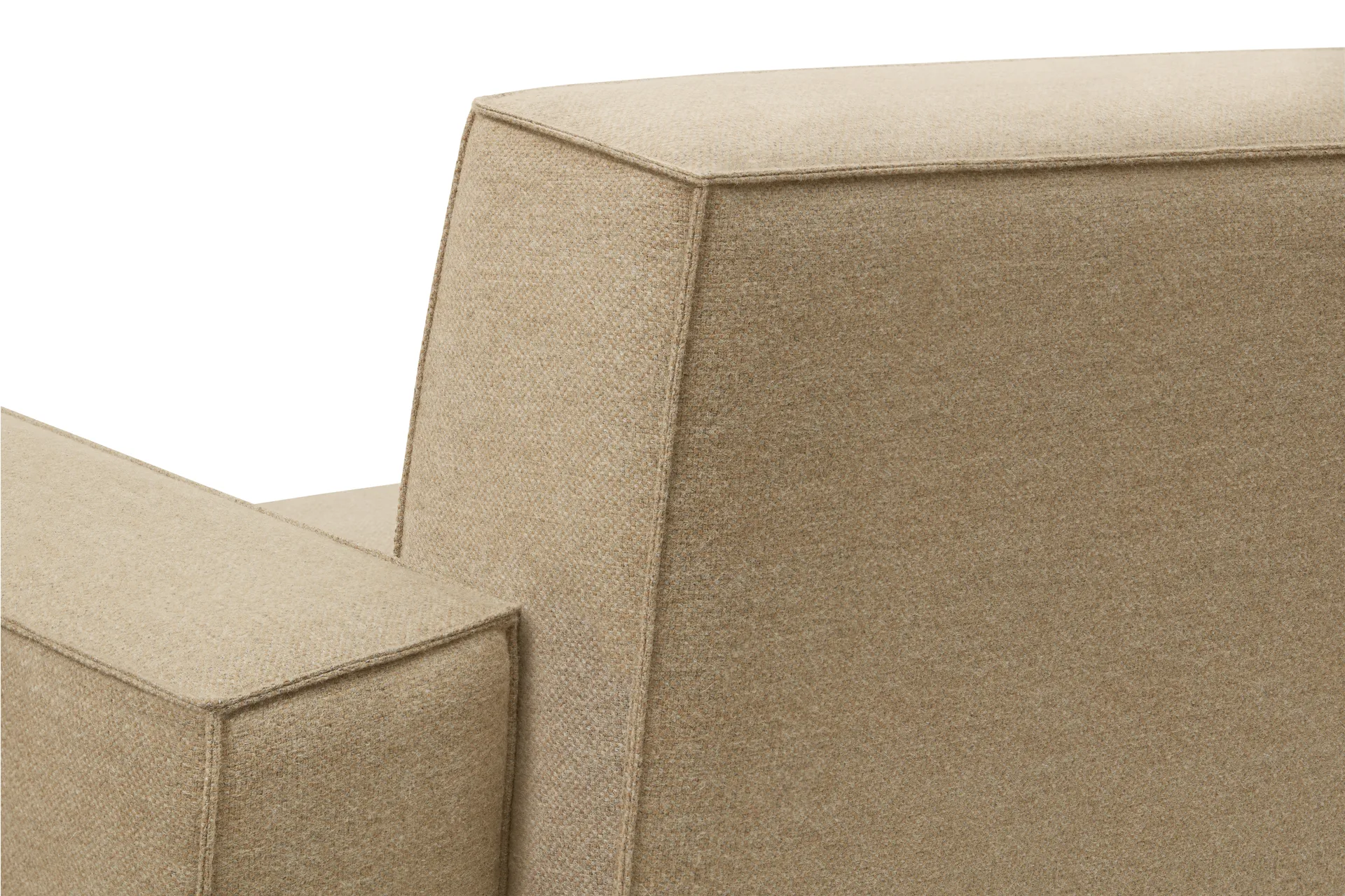 Fauteuil lounge Hunk avec accoudoirs, Beige Hem