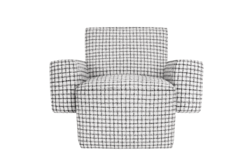 Fauteuil lounge Hunk avec accoudoirs - Checkered black/white - Hem