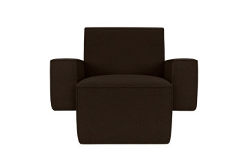 Fauteuil lounge Hunk avec accoudoirs - Chocolate - Hem