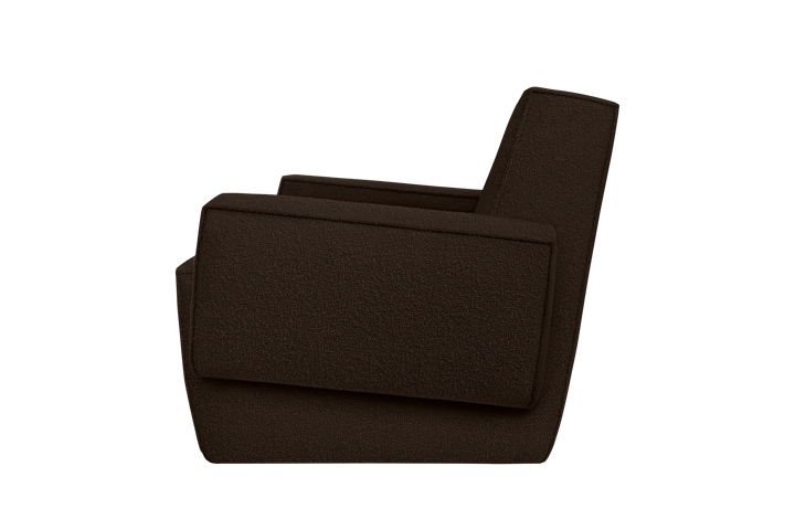 Fauteuil lounge Hunk avec accoudoirs, Chocolate Hem