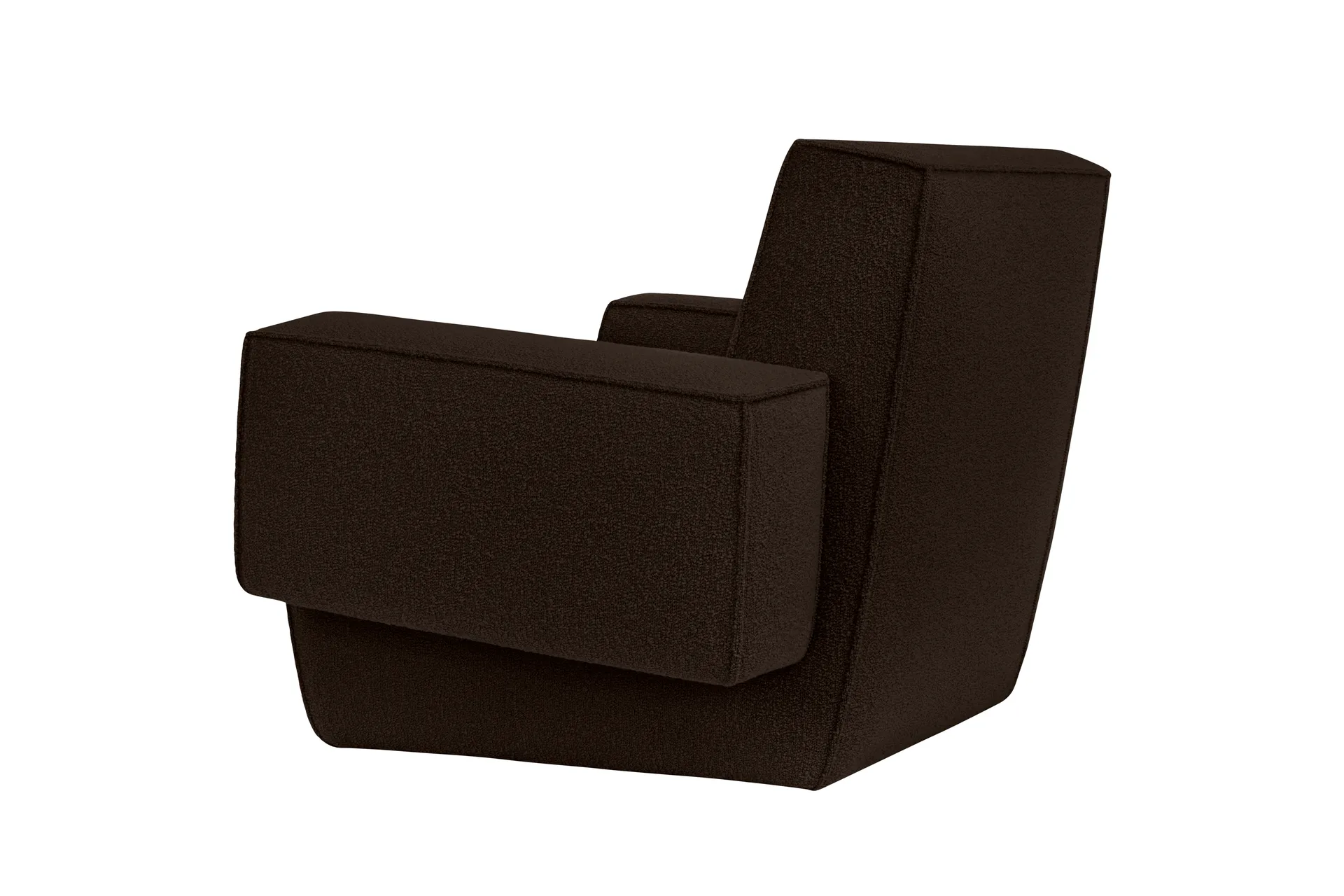 Fauteuil lounge Hunk avec accoudoirs, Chocolate Hem