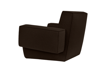Fauteuil lounge Hunk avec accoudoirs - Chocolate - Hem