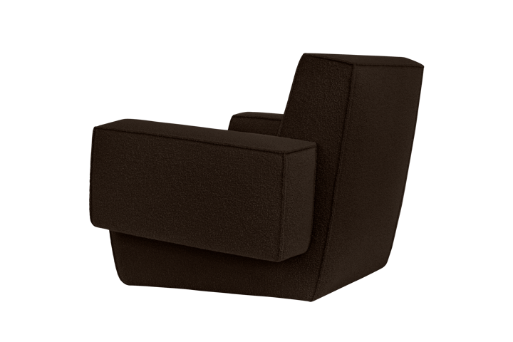 Fauteuil lounge Hunk avec accoudoirs, Chocolate Hem