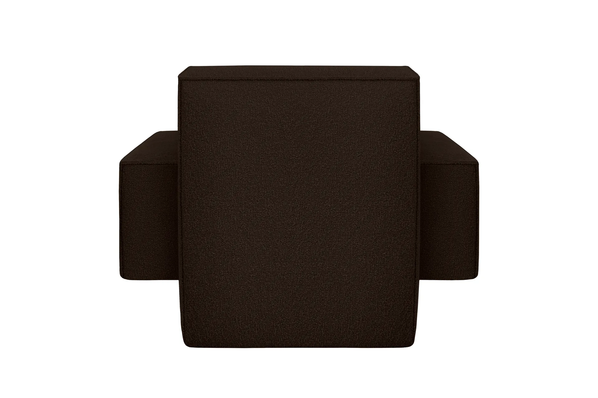 Fauteuil lounge Hunk avec accoudoirs, Chocolate Hem