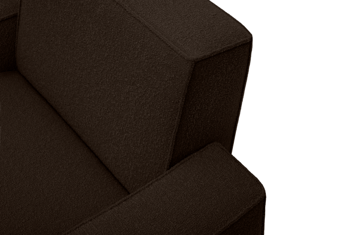 Fauteuil lounge Hunk avec accoudoirs, Chocolate Hem