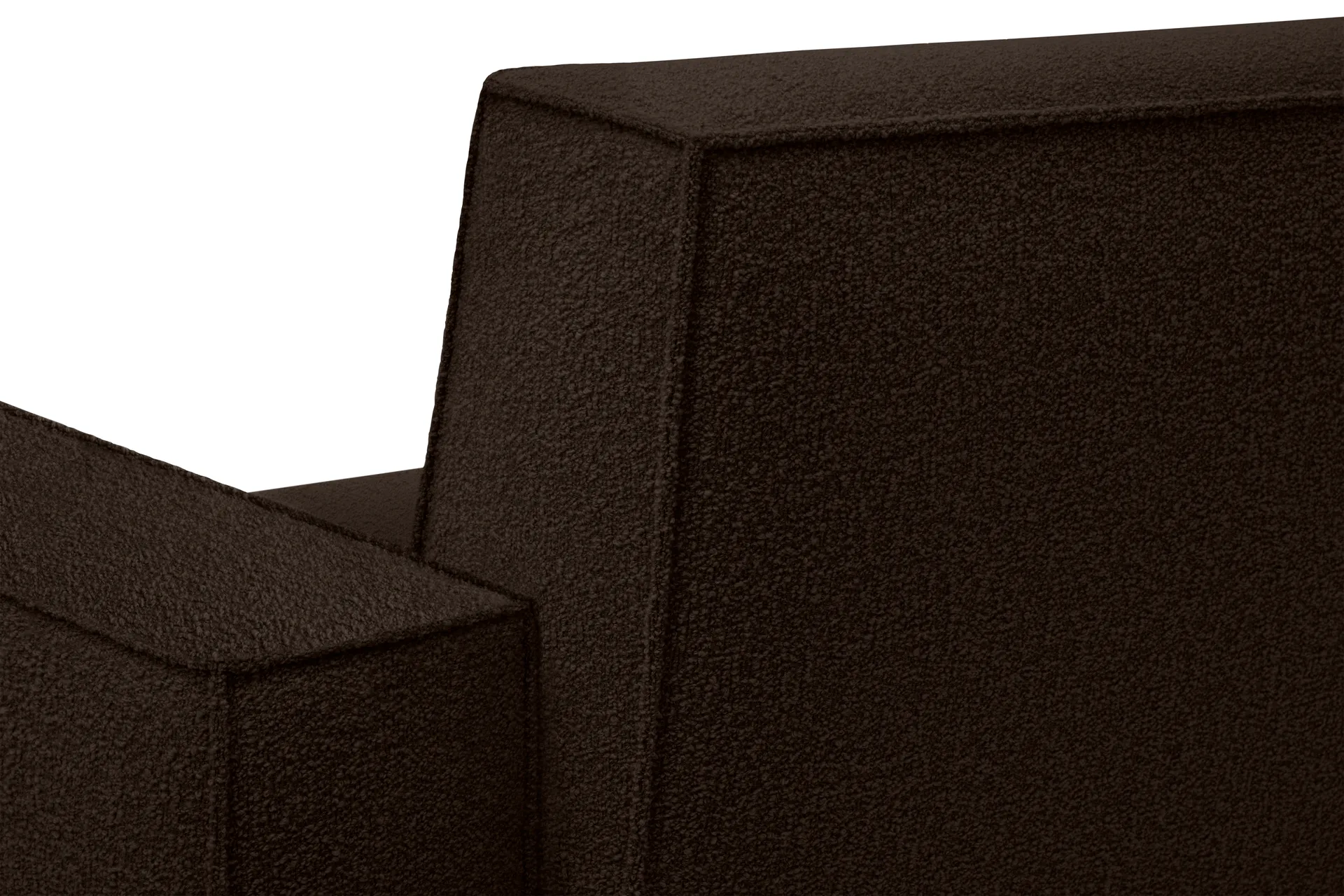 Fauteuil lounge Hunk avec accoudoirs, Chocolate Hem