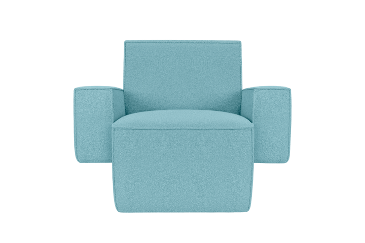 Fauteuil lounge Hunk avec accoudoirs, Icicle Hem