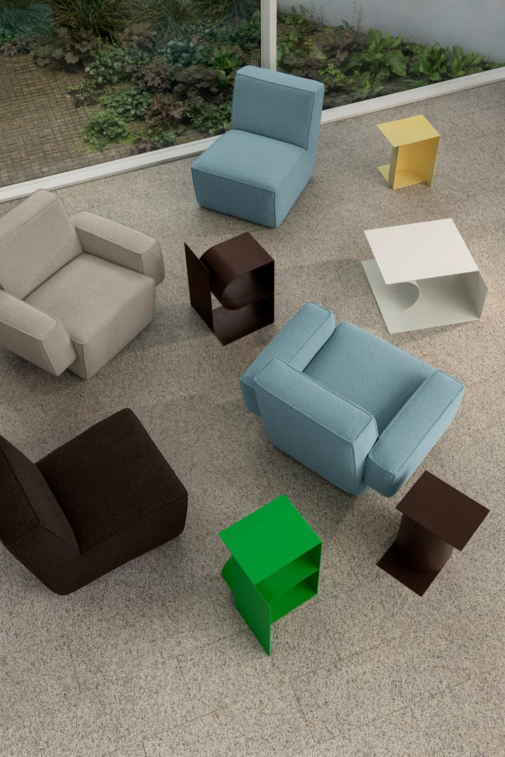 Fauteuil lounge Hunk avec accoudoirs, Icicle Hem
