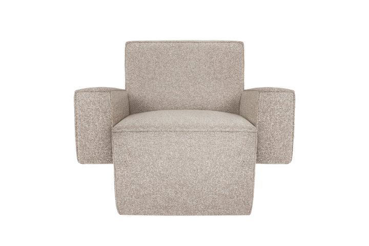 Fauteuil lounge Hunk avec accoudoirs, Swan Hem
