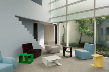 Fauteuil lounge Hunk avec accoudoirs - Swan - Hem