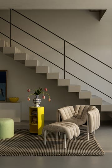Fauteuil lounge + ottomane Puffy - Sawdust-acier inoxydable - Hem