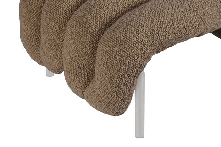 Fauteuil lounge + ottomane Puffy, Sawdust-acier inoxydable Hem