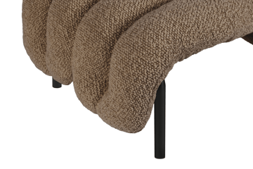 Fauteuil lounge + ottomane Puffy - Sawdust-black grey - Hem