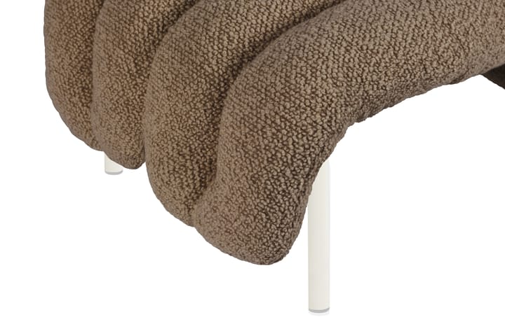 Fauteuil lounge + ottomane Puffy, Sawdust-cream Hem