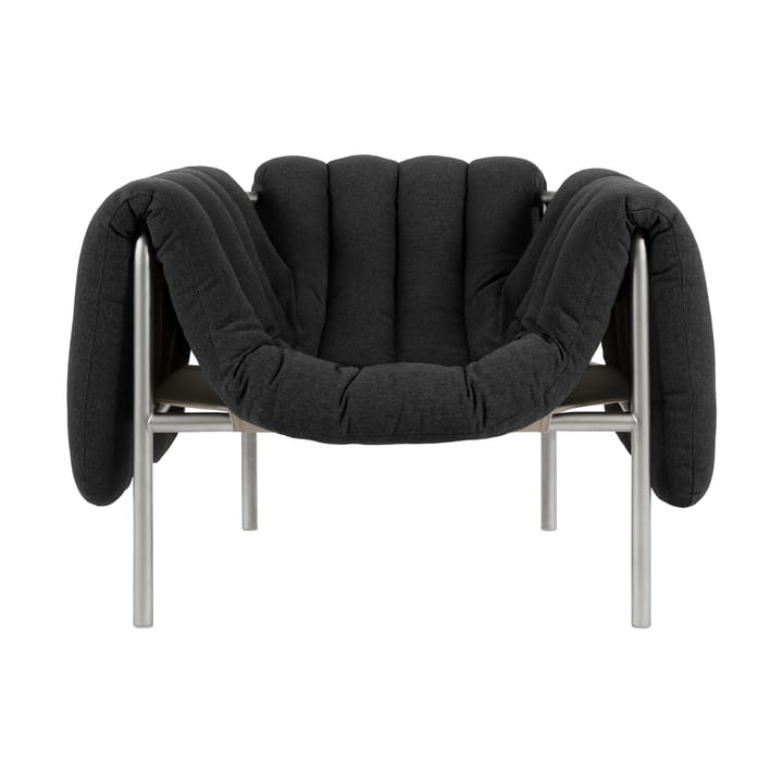 Fauteuil lounge Puffy - Anthracite-acier inoxydable - Hem