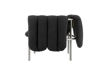 Fauteuil lounge Puffy - Anthracite-acier inoxydable - Hem