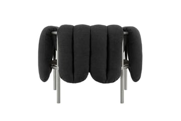 Fauteuil lounge Puffy - Anthracite-acier inoxydable - Hem