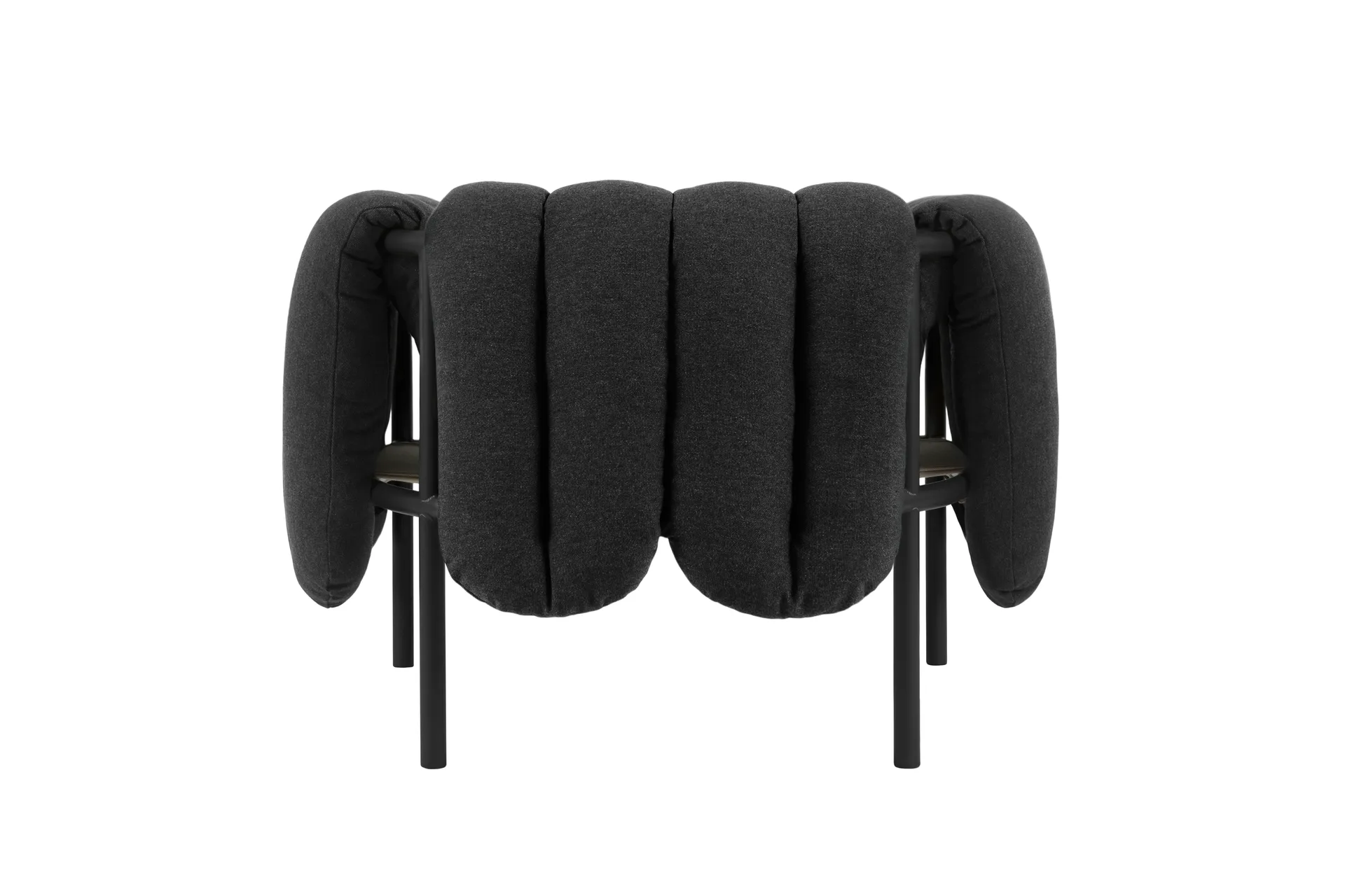 Fauteuil lounge Puffy, Anthracite-black grey Hem