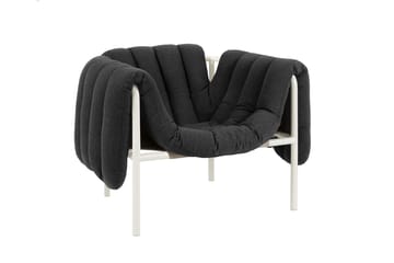 Fauteuil lounge Puffy - Anthracite-cream - Hem