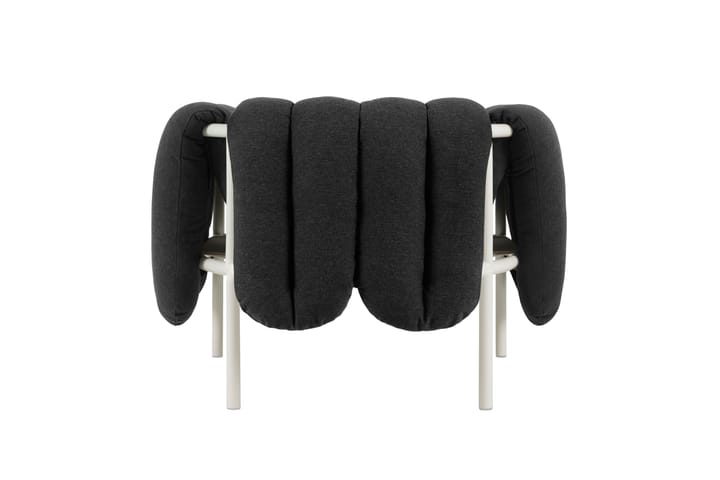 Fauteuil lounge Puffy, Anthracite-cream Hem