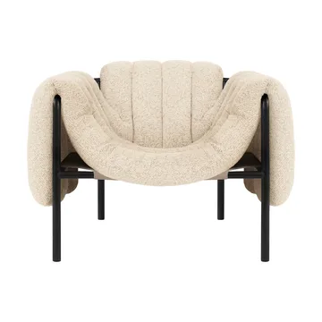 Fauteuil lounge Puffy - Eggshell-black grey - Hem